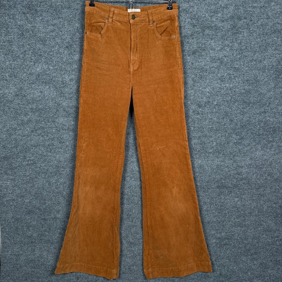 Rolla's Pants Womens Size 27 Eastcoast High Rise Flare Corduroy Brown Festival - Picture 1 of 12